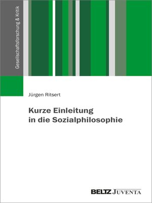 cover image of Kurze Einleitung in die Sozialphilosophie